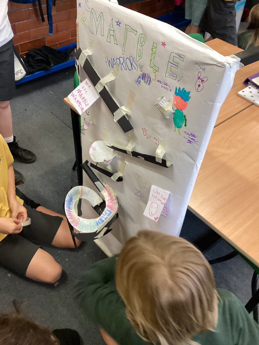 Year4Markeaton's tweet photo. Marble mania has taken over Ash class! We have spent the morning creating our very own marble runs as part of STEM week. We only had 20 counters to spend on our materials but have managed to create some ingenious designs! #MPSSTEM https://t.co/CnooAK1Hbi
