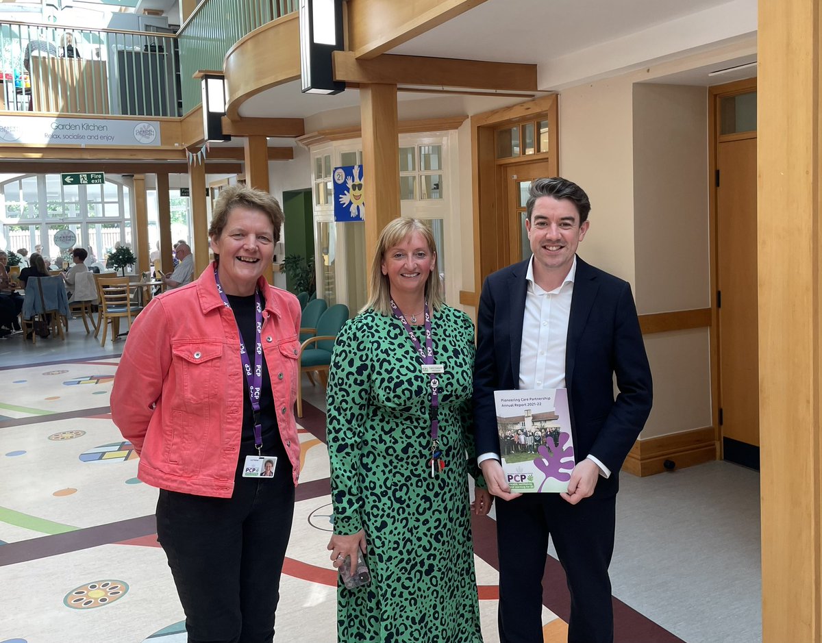 AlanStrickland's tweet photo. Fascinating visit to @PioneeringCare Centre in Newton Aycliffe this morning.

From empowering adults with disabilities, to cancer support, hydrotherapy and community gardening, they’re working in an integrated way to improve health and well-being across the region. https://t.co/f436If6O8h