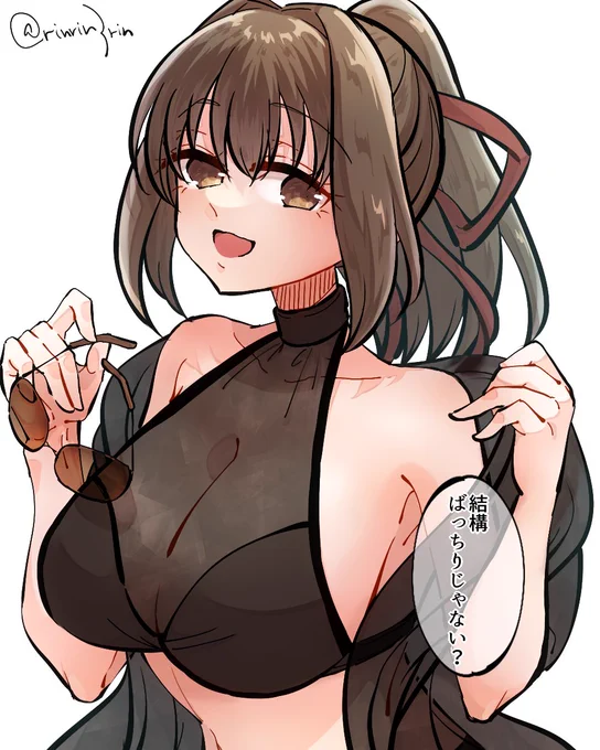 艦これらくがき。水着伊勢さん