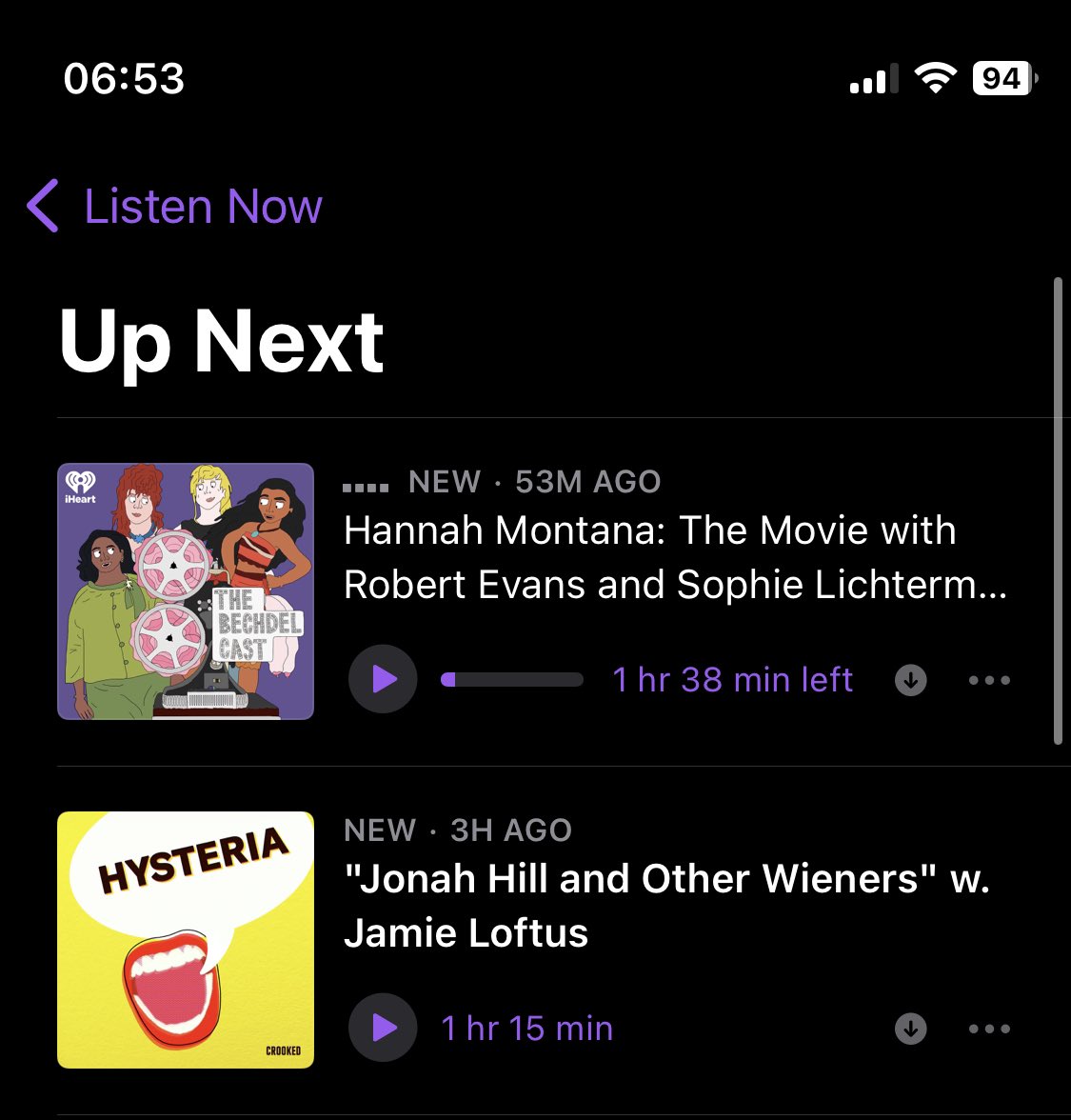 DetritusBoy's tweet photo. @jamieloftusHELP in my podcast feed twice this morning! Podcast worlds collide again and I dig it 😁 https://t.co/uRydMQKNne