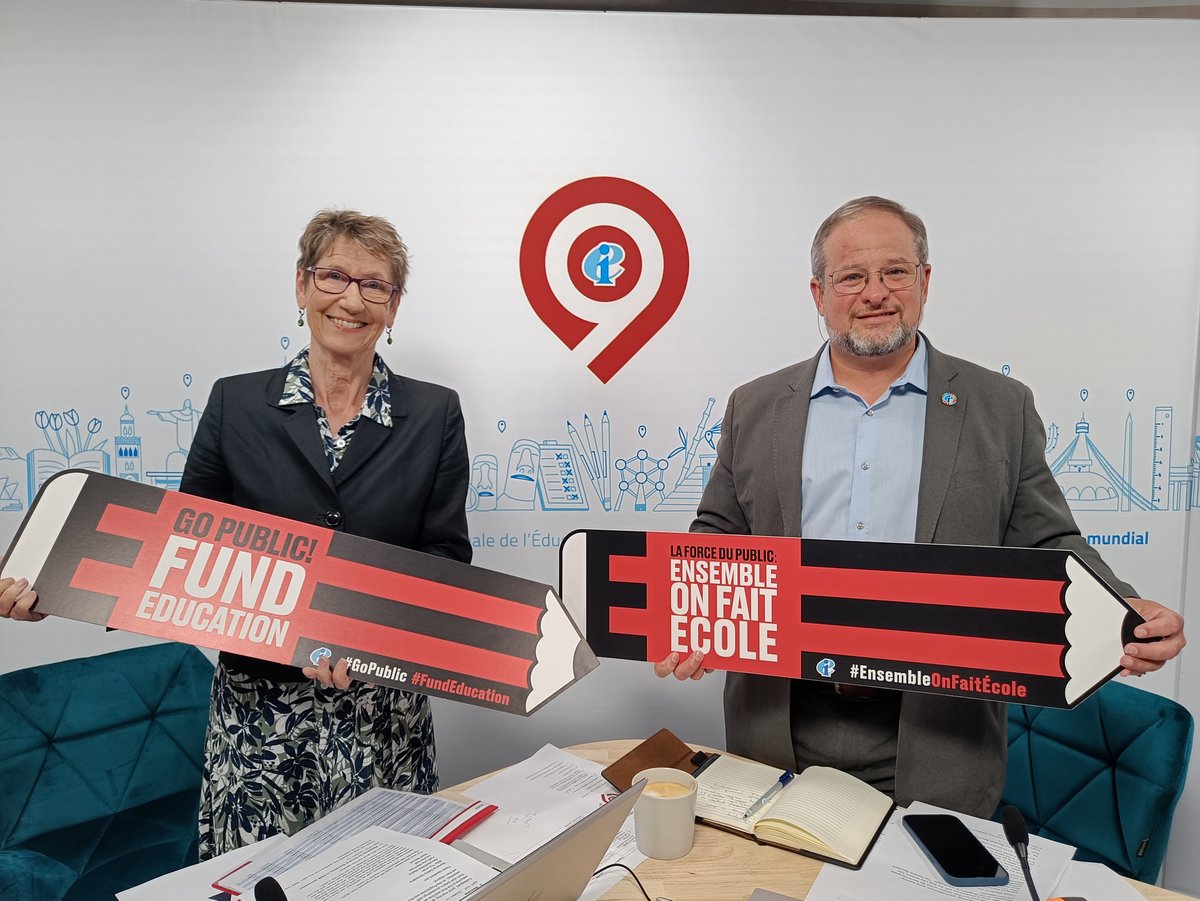 eduint's tweet photo. 🚀 The final day of our 9th World Congress is about to begin. Our #GoPublic #FundEducation campaign is in the spotlight. 

✊🏾 We are mobilising for #PublicEducation everywhere. 

📲 How are you connecting? Show us using #EICongress https://t.co/olj4CkXgqf