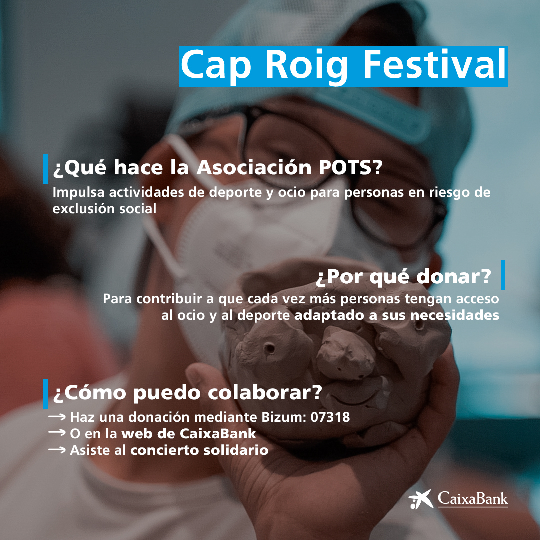 caixabank's tweet photo. Apoya la iniciativa solidaria del @CapRoigFestival 👉🏻 https://t.co/ixDrqocMa4 
Este año los beneficios se donarán a la Asociación POTS, que impulsa actividades de deporte y ocio para personas en riesgo de exclusión social. 

#Donativos #CABKAcciónSocial https://t.co/V6LhpIsdGN