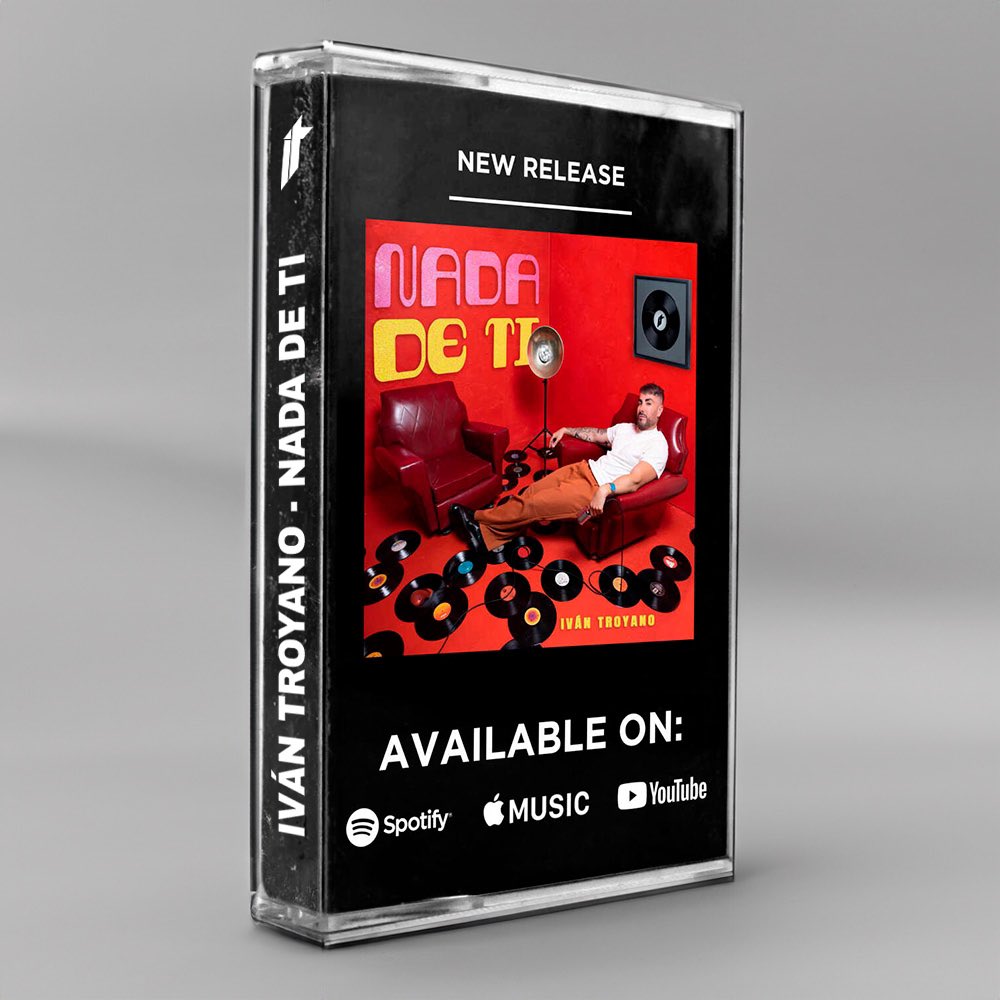 IvanTroyano's tweet photo. En los 80s mientras ya me formaba como artista soñaba con tener un cassette como este con mi música. 😍 #NadaDeTi ya está disponible en todas las plataformas digitales. El videoclip estará disponible hoy a las 16:30 hora canaria. #ivantroyano #elartista #pop #retro #funk https://t.co/Q3JJnvoKve