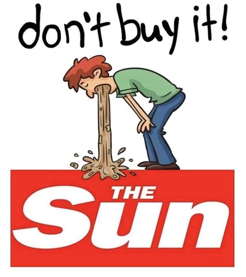 For your own sanity, Never buy gutter press like this.
#BanTheSun #ToryPropaganda #TheDailyGammon #PeoplesEnemy #EstablishmentPressMedia
