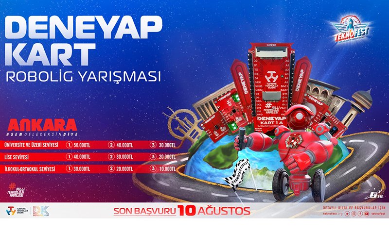 TeknoTalkWeb's tweet photo. DENEYAP Kart Robolig Yarışmasına Başvurular Başladı!   - https://t.co/GQe4zAfjCh @teknofest #deneyapkart #robolig https://t.co/GGE8kDyxjD