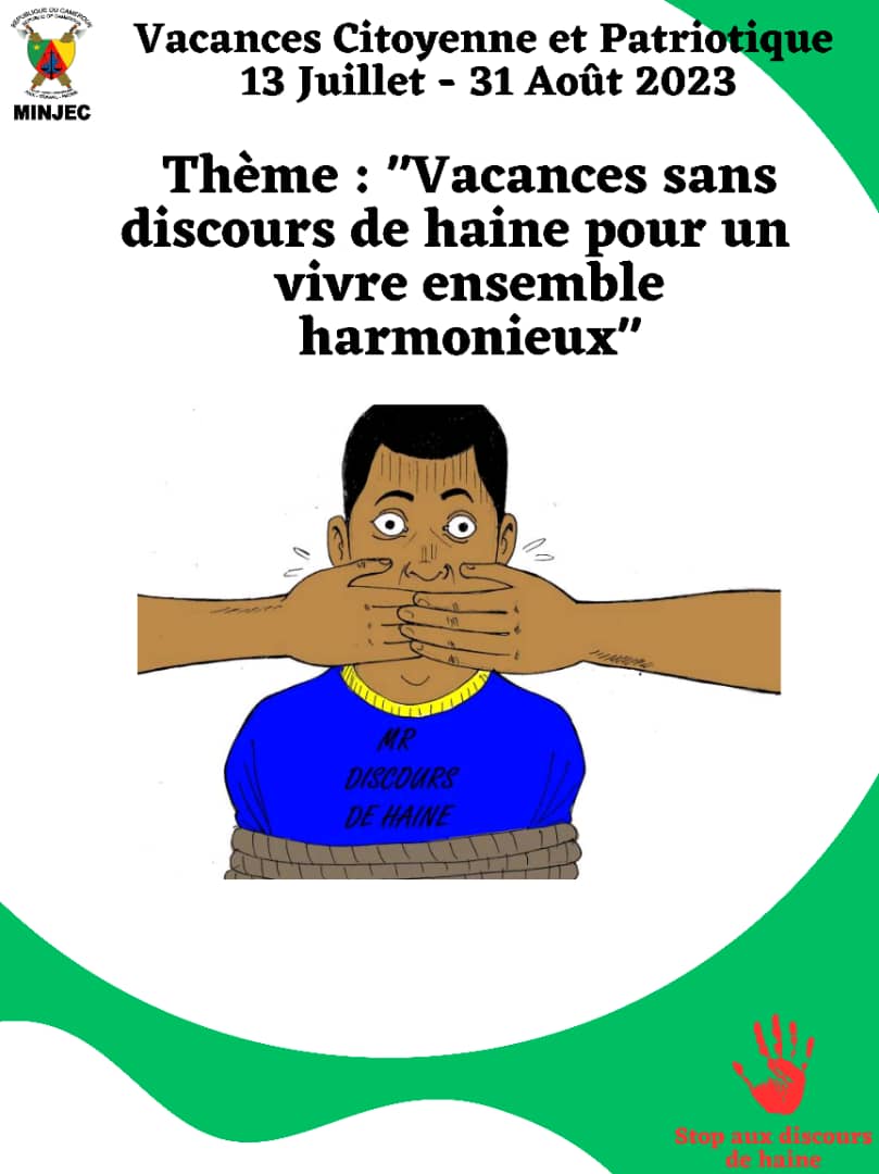 Non, aux discours haineux. Prônons le vivre ensemble pour un Cameroun uni et prospère. 🤝🤝🤝🤝