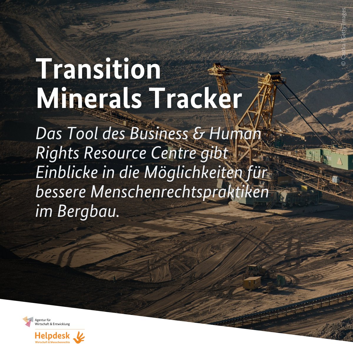 Der Abbau von Mineralien steigt kontinuierlich, birgt jedoch erhebliche Menschenrechtsrisiken. Der Transition Minerals Tracker des @BHRRC unterstützt bei der Vermeidung von Menschenrechts- und Umweltverstößen im Bergbau 👉 business-humanrights.org/de/von-uns/tra… #bizhumanrights