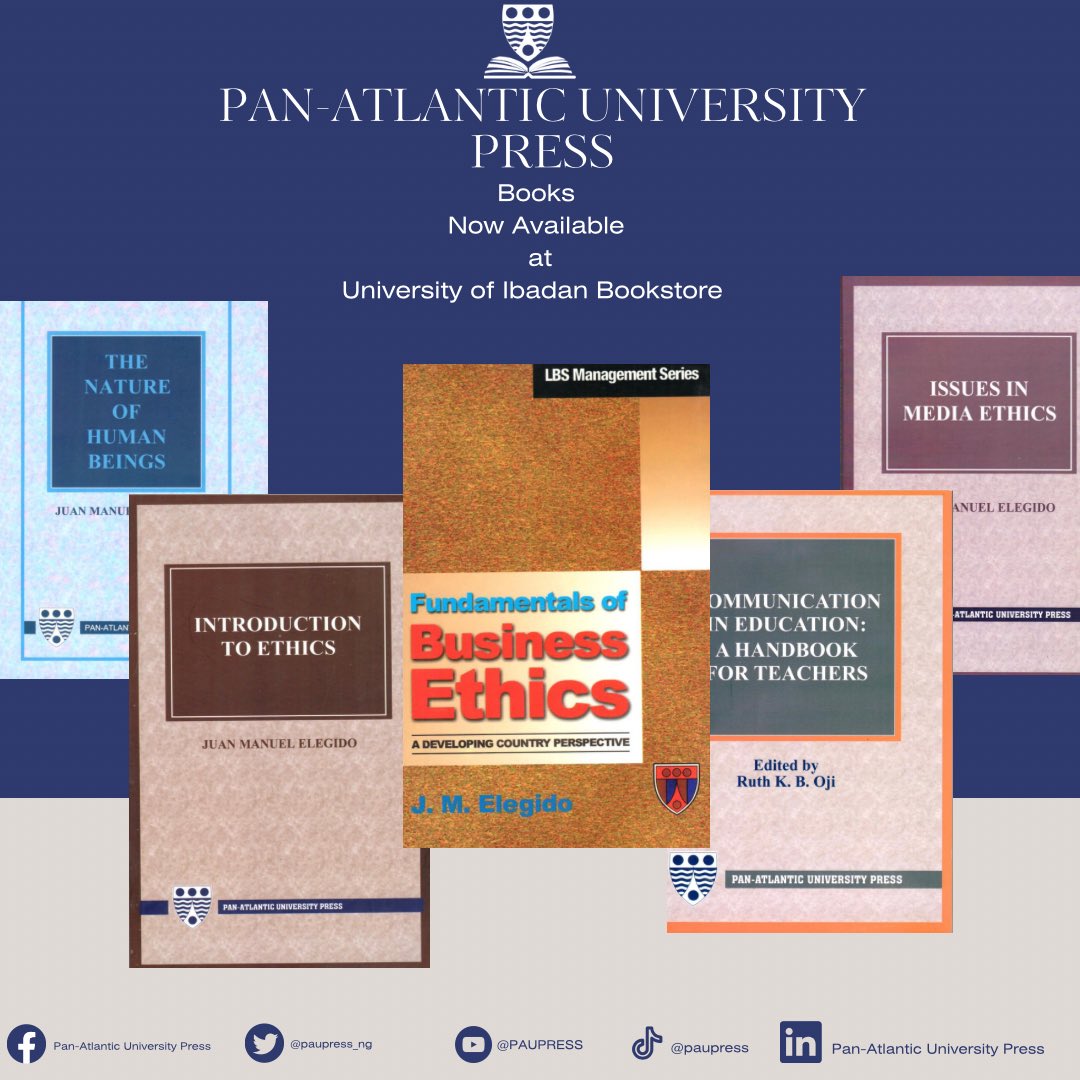 paupress_ng's tweet image. Exciting news!  Pan-Atlantic University Press books are now available at the University of Ibadan bookshop! Dive into knowledge and exploration with our insightful titles. Head over today and journey into new worlds through the power of words!  Don't miss out! 
#Paupreas #pau