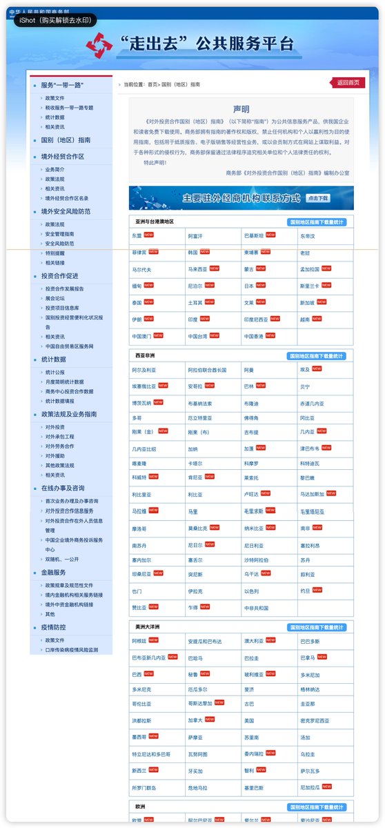shandian_io's tweet image. 每一个研究市场、跟踪全球经济的人都应该收藏的一个网站

这是中国商务部编制的对外投资合作地区指南，里面有世界上每一个国家的“基本面”详细介绍

fec.mofcom.gov.cn/article/gbdqzn/