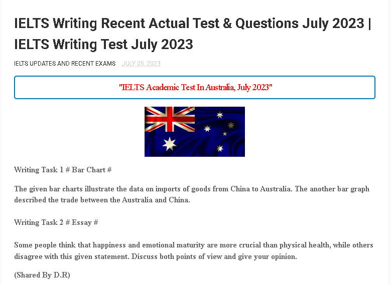 ielts_iuare's tweet photo. Actual IELTS Exam Academic Writing Test, July 2023, Australia
Click Here For More Writing Tests - https://t.co/oiQm0PhjKS

#IELTS #writing #ielts_writing #recent_ielts_exam 
#ieltswritingpractice #ieltswritingtests #ieltswritingtaks2 https://t.co/tw7XzD3xVw
