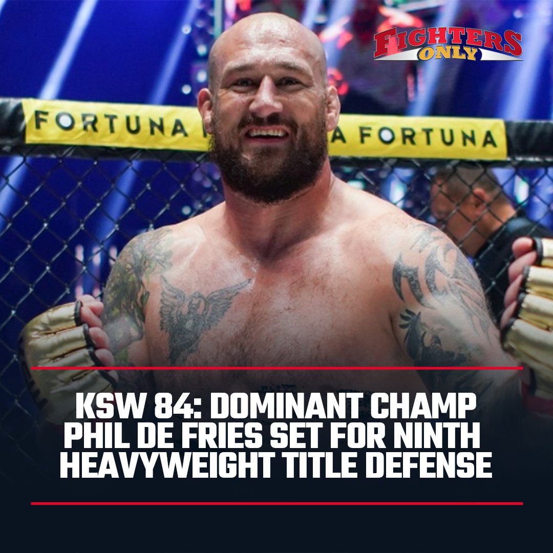 FightersOnly's tweet photo. The most dominant champion in the promotion’s history @phildefriesmma gets set to put his title on the line again at @KSW_MMA 84 👑
Full story: https://t.co/34LWmJWhwx
#phildefries #philipdefries #ksw #kswmma #mma https://t.co/eOuVlhbqgU