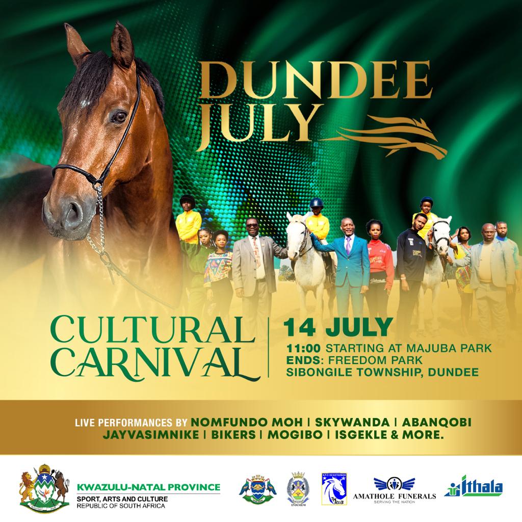 DundeeJulyOffic's tweet photo. Road to 
D U N D E E  J U L Y  2 0 2 3🚨
 
The Department of Sport, Arts and Culture, led by MEC, Dr Ntuthuko Mahlaba, will be part of the colourful Dundee July Cultural Street Carnival 🚨

#sportartskzn #officialdundeejuly #africanroyalty https://t.co/v4NHGdvYUX