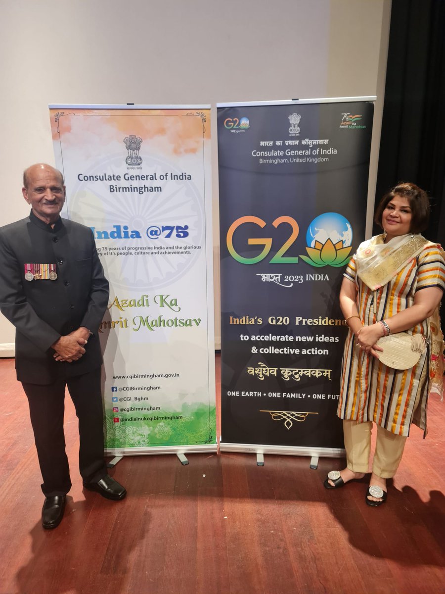 BediNamratta's tweet photo. A wonderful evening of celebration of Azadi ka Amrit Mahotsav by @CGI_Bghm keeping India alive in UK. A very proud moment.
👏 to all participants, I am in awe of your singing powers.
Great to meet leaders from indian diaspora @ChoksiVimal @BroadheathKC, let's do more of these. https://t.co/0uh7v8Khbe