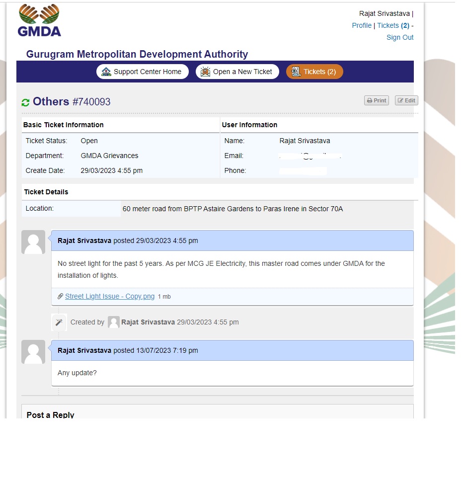 R25_Speaks's tweet image. अरे @OfficialGMDA भाईयों , अब तो स्ट्रीट लाइट लगवा दो, 6 साल हो गए कहते कहते | #CMWINDOW Complaint, @PMOIndia Complaint, हमारे विधायक जी @rakeshdaultabad से भी कंप्लेंट कर ली,लेकिन कोई हल नहीं हुआ | @cmohry @pcmeenaIAS @mlkhattar @Rao_InderjitS 
#Gurugram #Gurgaon #Sec70A