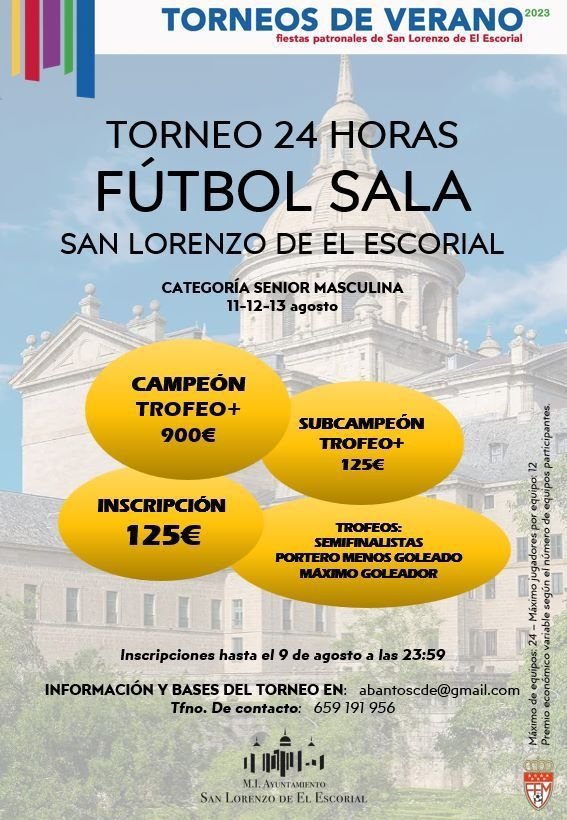 Pues aquí está otra vez más el 24 horas de Fútbol Sala que desde hace años organiza el <a href="/CDEAbantos/">UD San Lorenzo Abantos FS</a>.