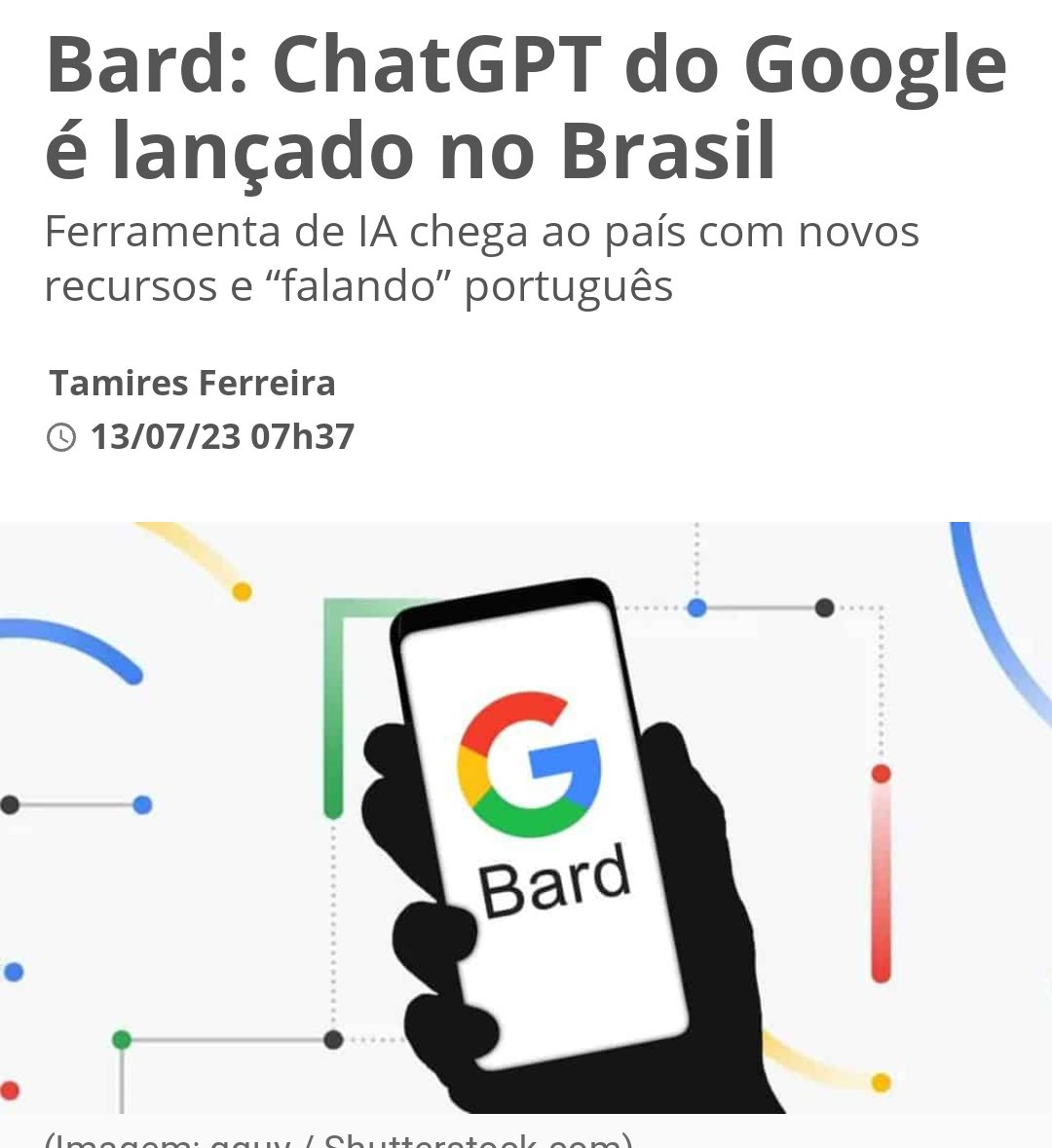 O Bard é um chatbot de inteligência artificial do Google que pode ajudar você em muitas tarefas, como organizar informações, resumir artigos, criar roteiros, montar rotinas de estudos e otimizar códigos. Siga-me @ArthurDamasioIA para obter mais informações!