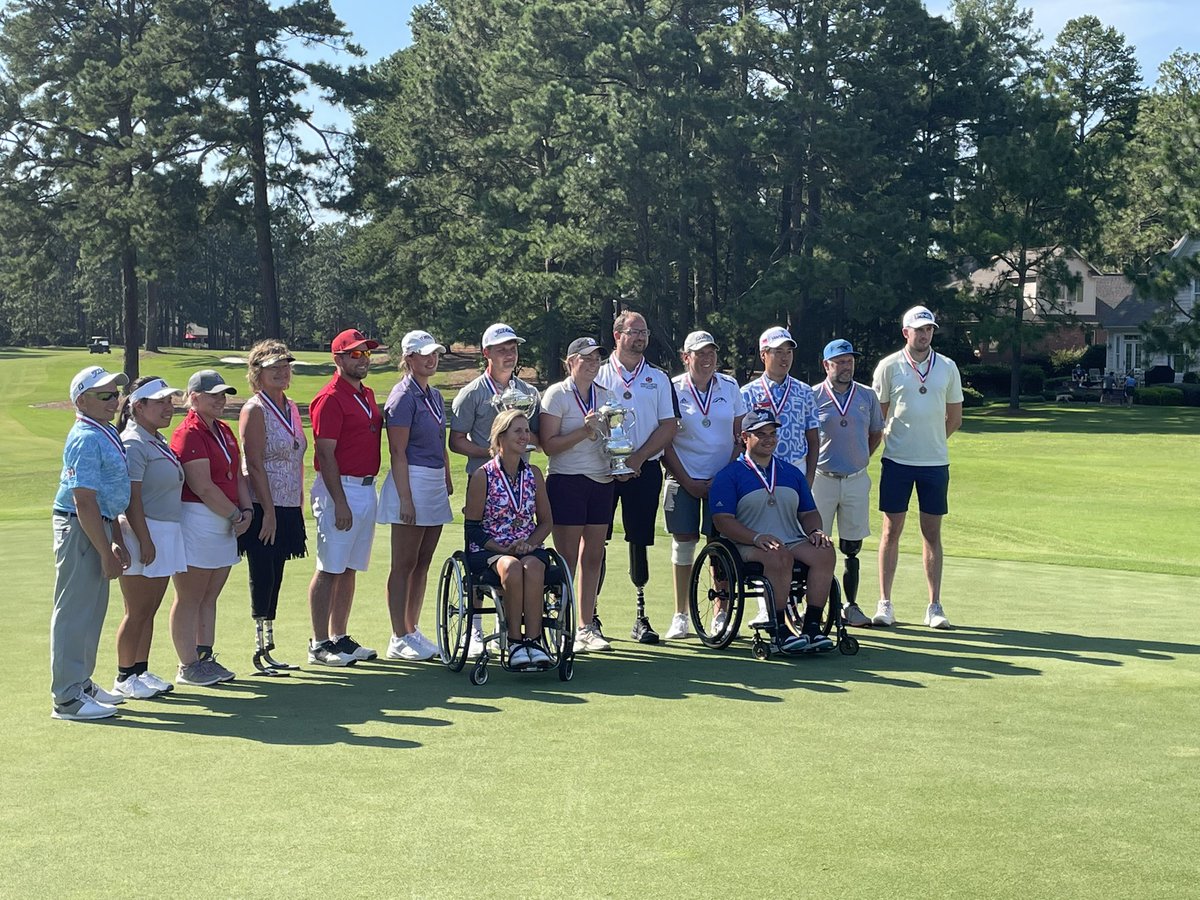 GCSAA's tweet image. The @USGA recognized GCSAA member superintendent Jerry Everett at the closing ceremony of the #USAdaptiveOpen. Congratulations to Jerry, his crew, and the winning golfers.