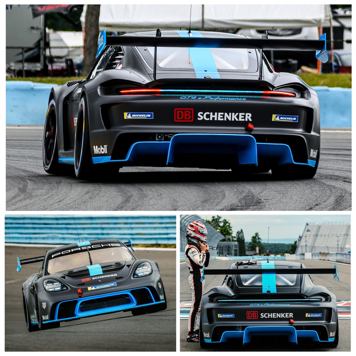 PorscheRacesNA's tweet photo. Continuing its global tour, the #Porsche #GT4ePerformance prototype made its way to the prestigious @WGI. 
This fully electric racing car will be used to test innovations with its partners (e.g. tyres with a high percentage of sustainable materials from Michelin).
-
#IMSA https://t.co/cA2OtISZCL