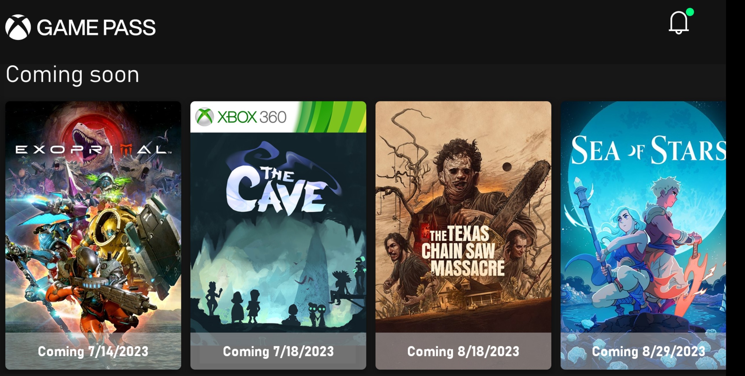 Coming to Xbox Game Pass: Sea of Stars, The Texas Chain Saw