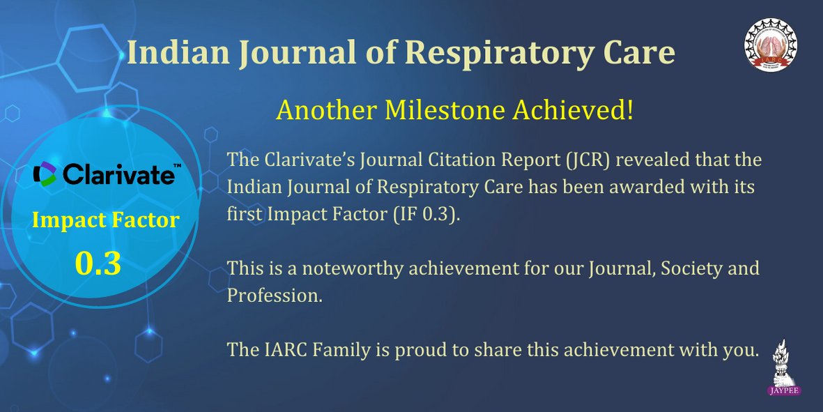 Indian Journal of Respiratory Care (IJRC) tweet media