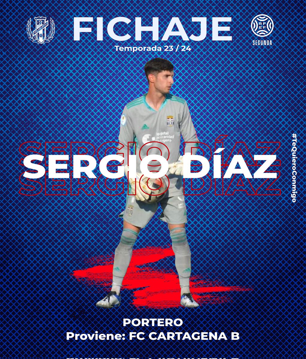 📣 OFICIAL| 🔵🔴

 🧤🥅 El guardameta, 𝗦𝗲𝗿𝗴𝗶𝗼 𝗗𝗶𝗮𝘇, es la quinta incorporación para el equipo 🔐🆕️

🏘 ¡Nuevo reto en la Región, bienvenido <a href="/SergioDS_1/">Sergio Díaz Sorroche</a>! 📝

📊 25 años.
➡️ FC Cartagena 'B'.
📍 Lorca (Murcia).

#SegundaRFEF 🏆
#GraciasAfición 🙌
#TeQuieroConmigo 💙❤