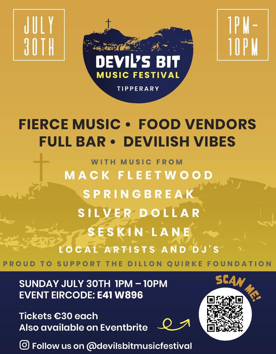 Shane Stapleton (@shanesaint) on Twitter photo Check out the line up for this brilliant event supporting the <a href="/dqfoundation22/">Dillon Quirke Foundation</a>
๐ค Sun 30th July in Borrisoleigh, Co Tipperary ๐ต๐ก
Full bar, food and the Devilโs Bit mountain backdrop๐
๐๏ธ ๐๐ผ bit.ly/43jJyi0 Check out the line up for this brilliant event supporting the <a href="/dqfoundation22/">Dillon Quirke Foundation</a>
๐ค Sun 30th July in Borrisoleigh, Co Tipperary ๐ต๐ก
Full bar, food and the Devilโs Bit mountain backdrop๐
๐๏ธ ๐๐ผ bit.ly/43jJyi0