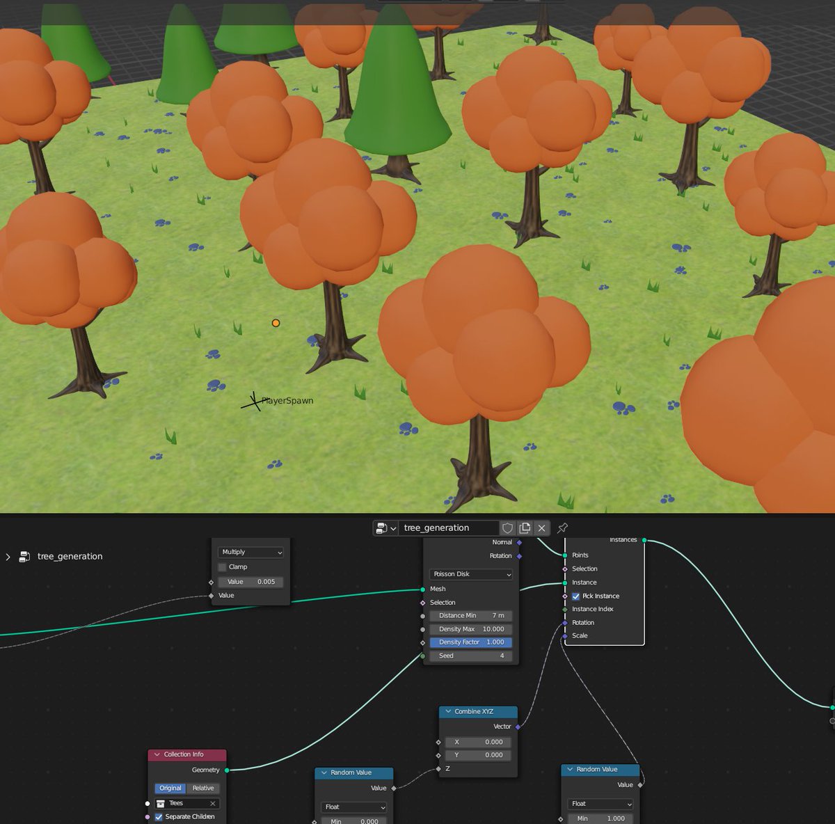 EliasDaler's tweet image. Forest generation with geometry nodes. Nice.

#blender3d #opengl #indiedev #gamedev
