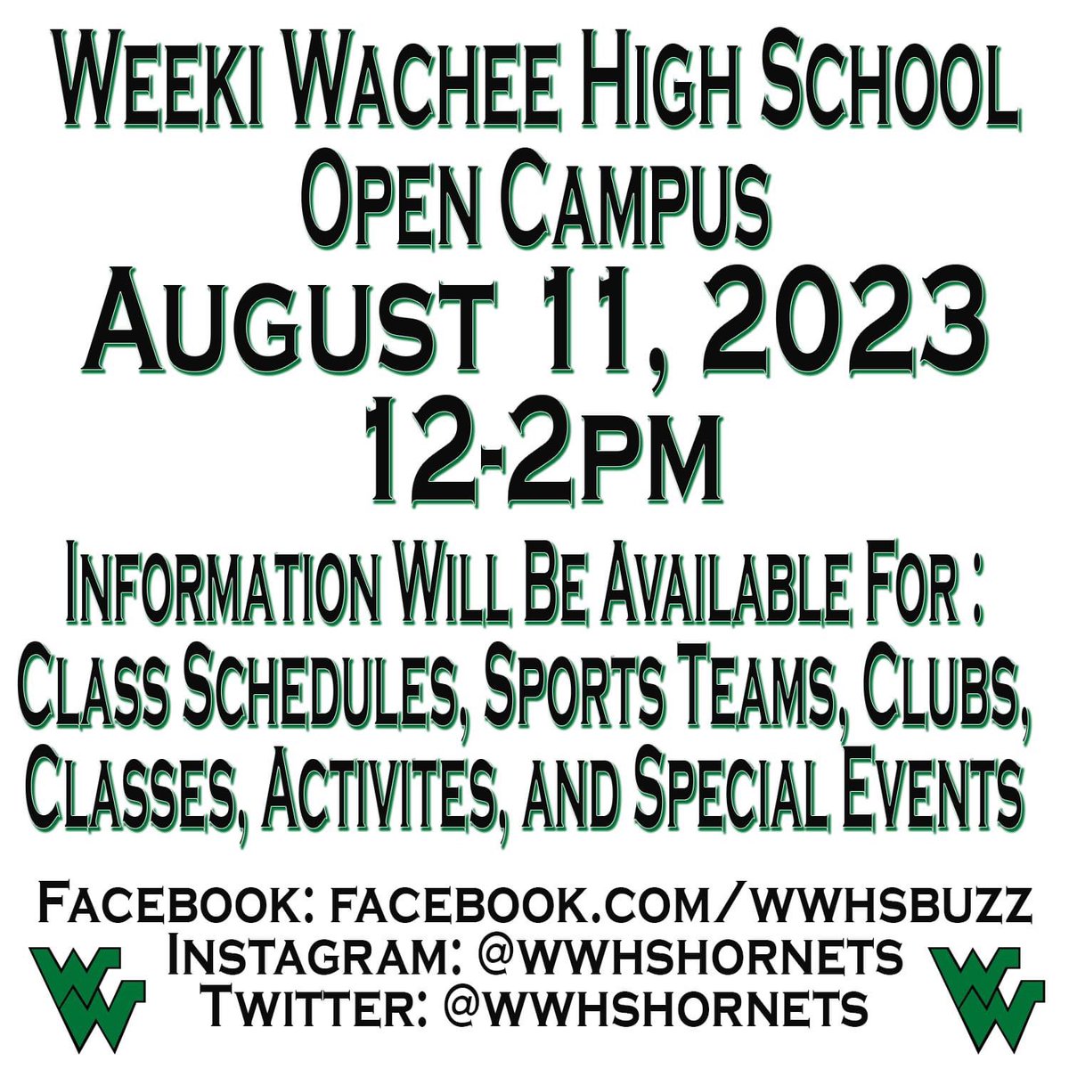 Weeki Wachee High School (@wwhshornets) on Twitter photo Information on Open Campus.
<a href="/Ed_LaRose/">Ed LaRose</a> <a href="/HernandoSchools/">Hernando Schools</a> <a href="/his_Tori_/">Tori Elizabeth</a> <a href="/Brandy_Sladek/">Brandy Sladek</a> <a href="/WWHS_AP/">Sarah Shelby</a> <a href="/WWHSHORNETSPORT/">Weeki Wachee Sports</a> Information on Open Campus.
<a href="/Ed_LaRose/">Ed LaRose</a> <a href="/HernandoSchools/">Hernando Schools</a> <a href="/his_Tori_/">Tori Elizabeth</a> <a href="/Brandy_Sladek/">Brandy Sladek</a> <a href="/WWHS_AP/">Sarah Shelby</a> <a href="/WWHSHORNETSPORT/">Weeki Wachee Sports</a>