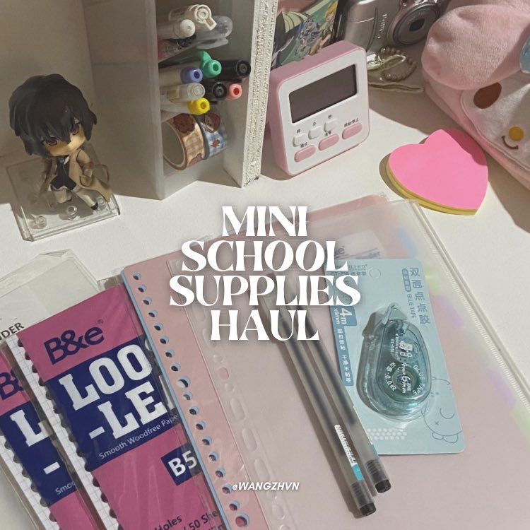 wangzhvn's tweet image. mini haul ☆〜（ゝ。∂）#studytwt