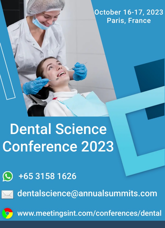 MeetingsInt's tweet photo. Grab an opportunity at #DentalScience2023 on #October 16-17, 2023 in #Paris, #France by submitting your innovative research work to the session of your research interest.
For more info visit: https://t.co/4WnFpAt6T0
#DentalHygiene #OralHealth #Orthodontics #DentofacialOrthopedics https://t.co/7qqAL6RDS9