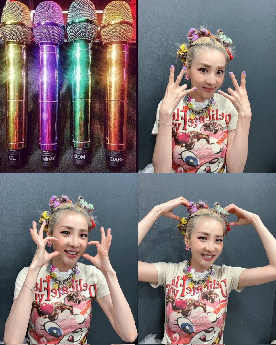 legends4ever1's tweet photo. Her hair ties resembled The color of 2NE1's microphones 💜💛🧡💚

Festival at Sandara Park
#WelcomeToSandaraPark https://t.co/K8BOy9cHl4