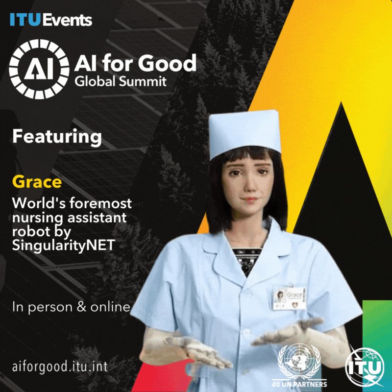 CryptopiaVC's tweet photo. Guess who recently made an appearance at #AIForGood Global Summit? Nurse Robot #Grace by @SingularityNET :) $AGIX team is building great things. #AwakeningHealth #AI #Robots #HumanoidRobot https://t.co/Zj4diLncKc