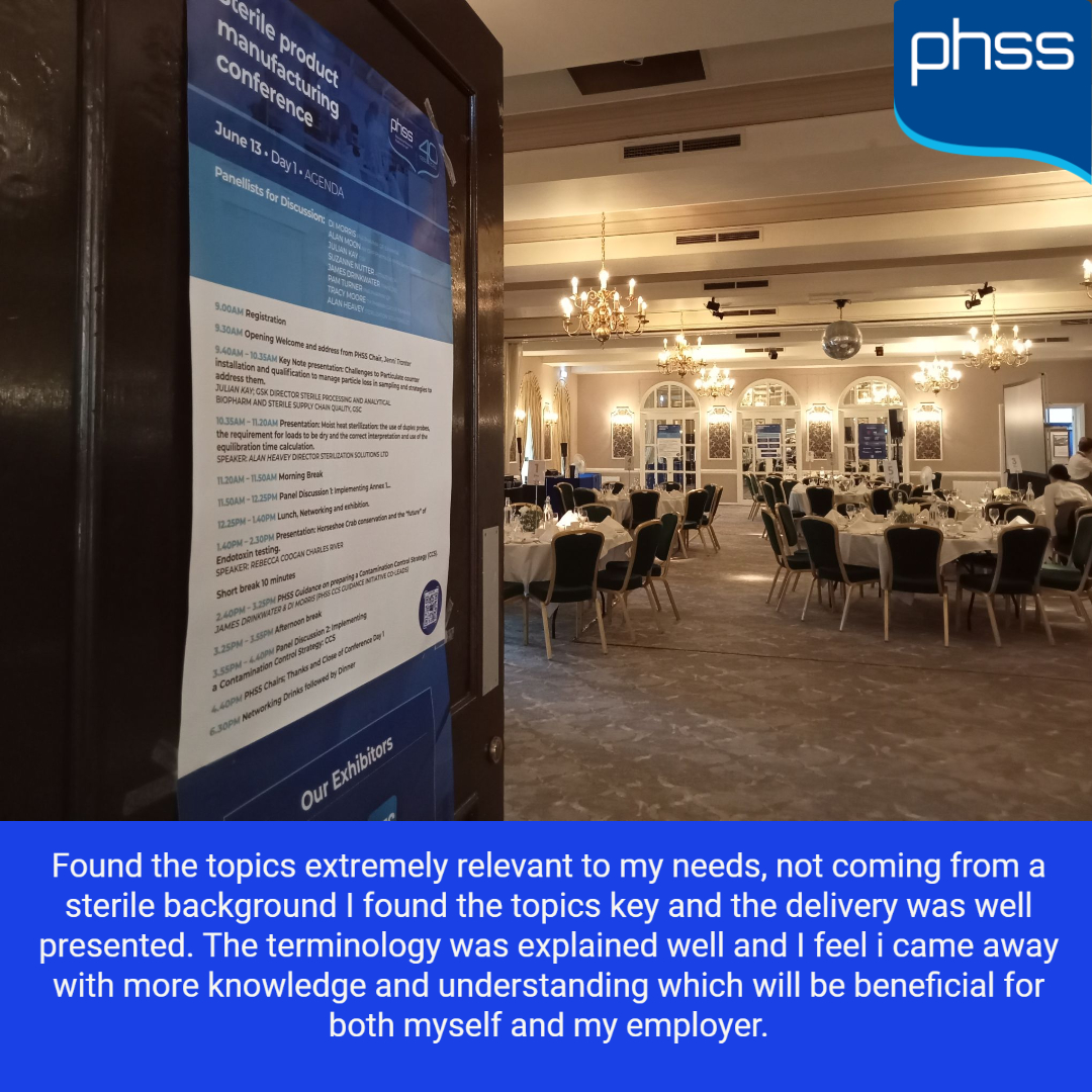 Have you seen our events and wondered if they would be beneficial to you and your job role? 

Here's a comment from one of the feedback forms completed from last month's PHSS event 

#phss #event #learning #network #sterile #cleanroom #pharmaceutical #manufacturing #sharing