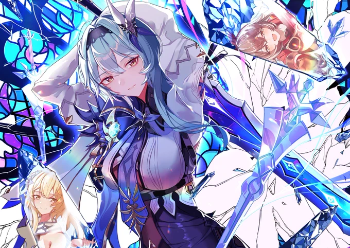 #作品をみてくださいあわよくばフォローしてください祭 あつすぎるんで涼しくなるように青い絵をあつめてみました