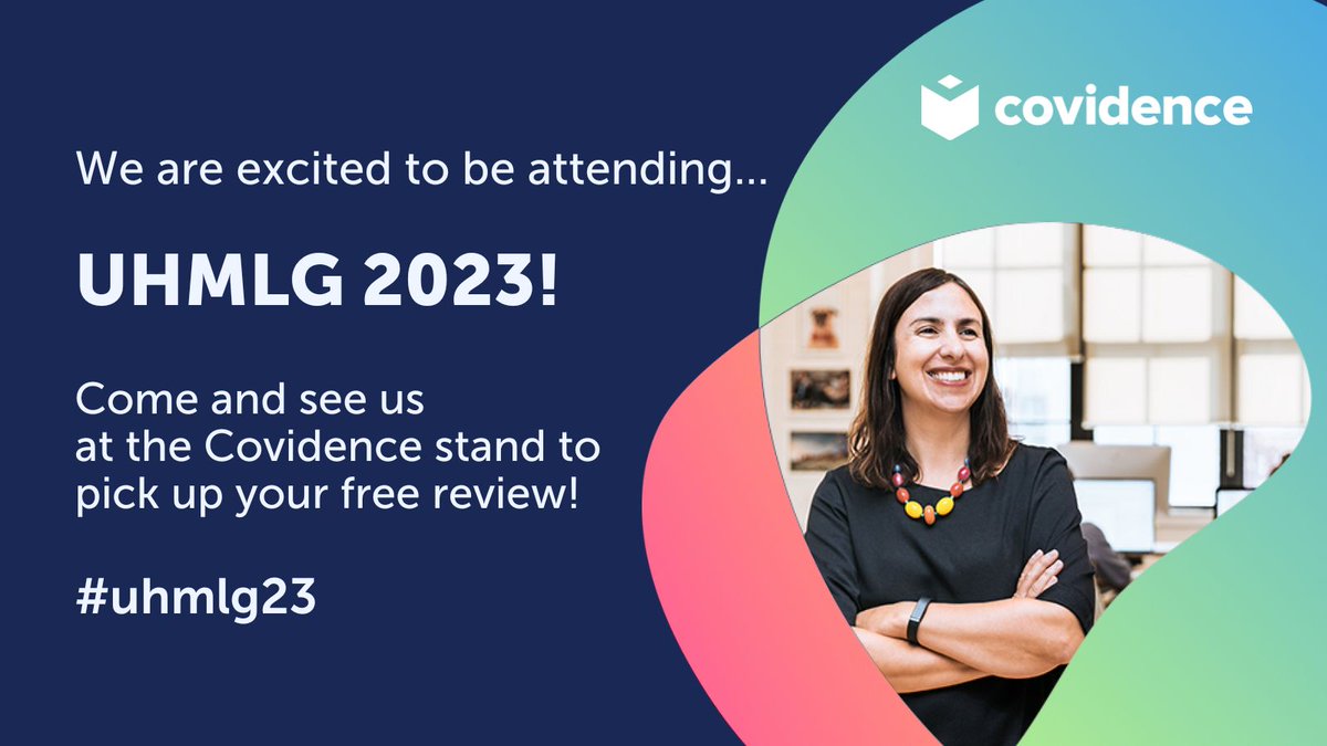 Covidence's tweet photo. 📣 Calling all librarians 🚀 Join us at UHMLG &amp; discover the power of Covidence. Our systematic review tool saves you time and resources while enhancing collaboration. Get a FREE review at our stand &amp; learn about our game-changing AI features.

#UHMLG23 #SystematicReviews https://t.co/9ZPIv2TPun