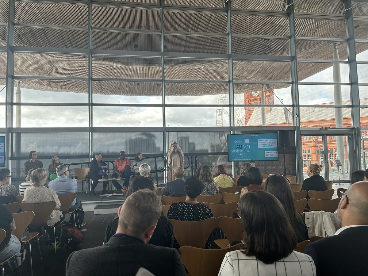 Heledd Fychan AS/ MS 🏴 (@heledd_plaid) on Twitter photo Fantastic to see the <a href="/privilegecafe_/">The Privilege Cafe</a> back in the Senedd.
Mymuna’s powerful introduction to the event is a reminder to all involved in consultation that no one is hard to reach. Fantastic to see the <a href="/privilegecafe_/">The Privilege Cafe</a> back in the Senedd.
Mymuna’s powerful introduction to the event is a reminder to all involved in consultation that no one is hard to reach.