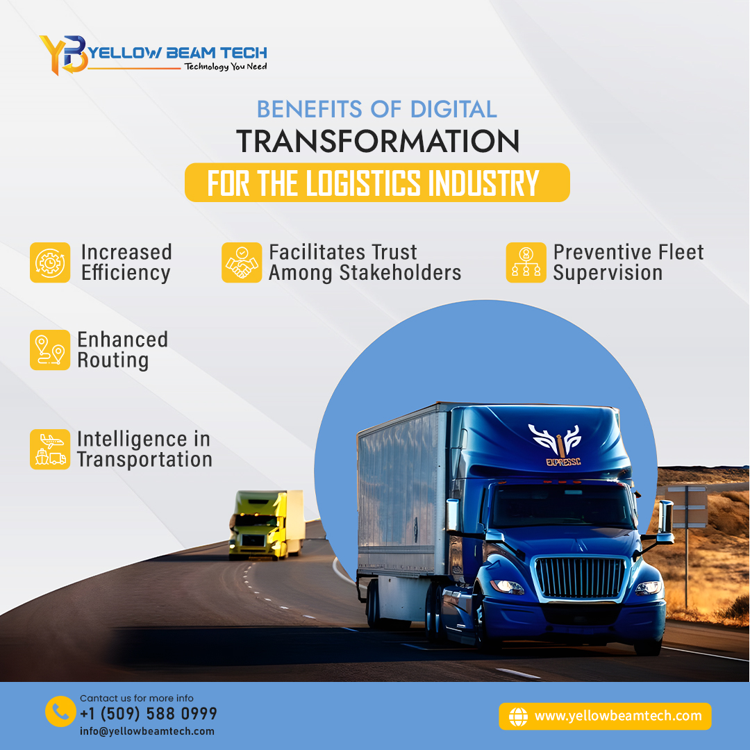 YellowBeamTech's tweet photo. Unlocking the Power of Digital Transformation in the Logistics Industry! 🚚💻 Embrace the future of logistics with digital transformation
Contact us: https://t.co/VvDCz4GrrL
#DigitalTransformation #LogisticsIndustry 
#yellowbeamtechnologies #YBT https://t.co/zJ5PGzpkga