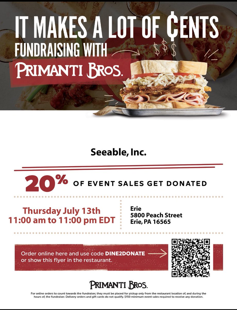 Anyone in Erie today? Support a good cause! Show this flyer to your server before ordering.

beseeable.org

#seeable #beseeable #nonprofit