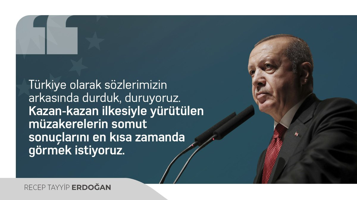 yasar_hava's tweet photo. Dünya Lideri @RTErdogan:

"Türkiye olarak sözlerimizin arkasında durduk, duruyoruz. Kazan-kazan ilkesiyle yürütülen müzakerelerin somut sonuçlarını en kısa zamanda görmek istiyoruz." https://t.co/mQYkGGllpy