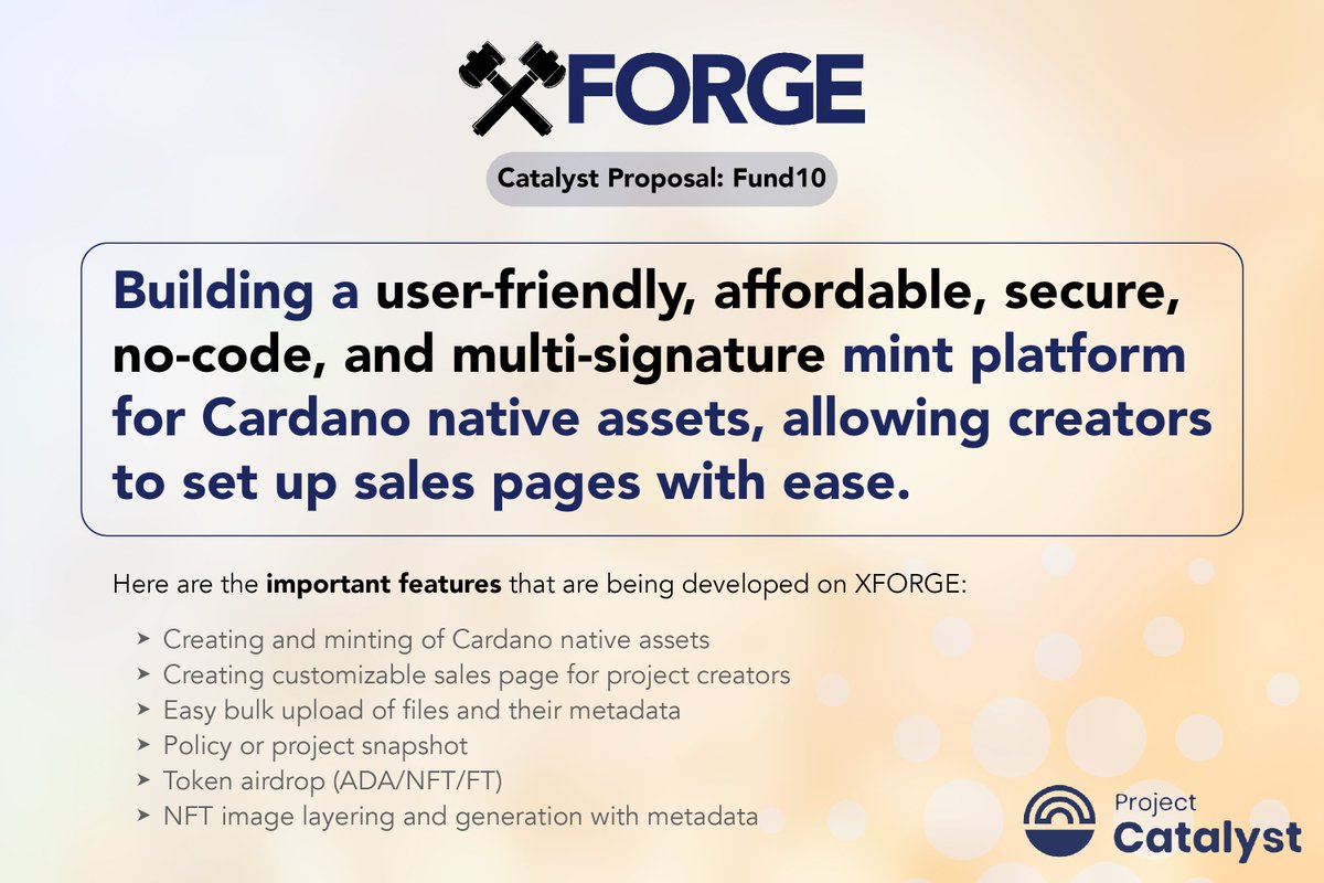 UnbotherWolves's tweet photo. Creating the ultimate mint platform! ⚒️
Check-out and support our proposal:
➡️ https://t.co/9nN9xvcvRJ
Comment, vote, spread the word. 🗣️
$ADA #Cardano #CardanoCommunity https://t.co/MdhdBOmyCz