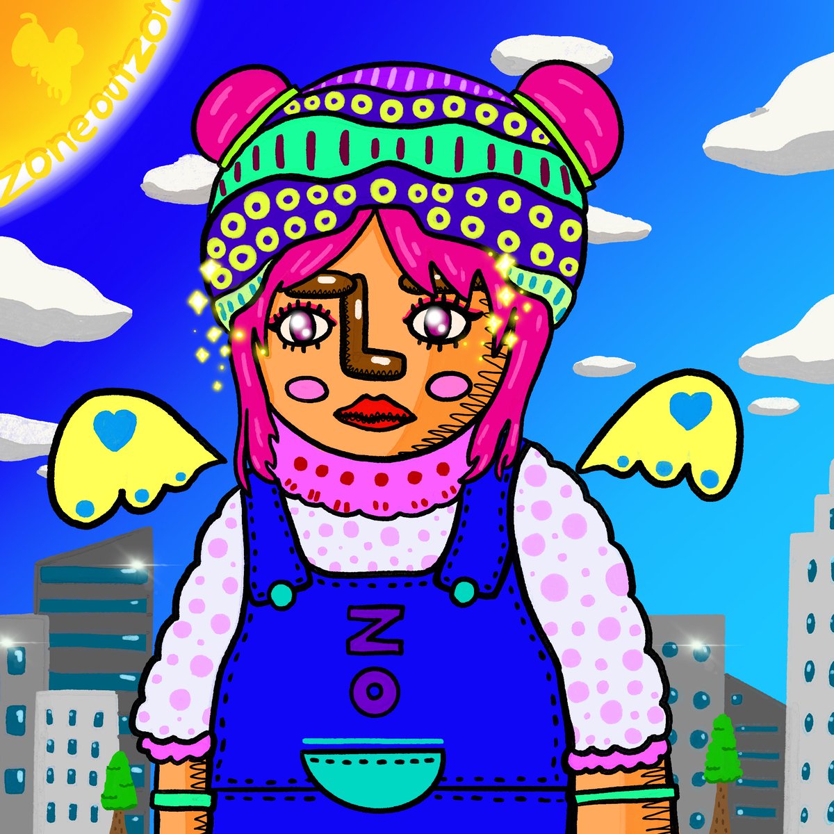 sharpman7373's tweet image. 🎊新作発表🎊「Zone Out Happines」

輝く瞳がキラキラ光る💡
ド派手な服装に身を包み街へ出掛ける。

都会の街並みに心震わせる...
彼女には生まれつき天使の羽が付いてる

美しい空...

価格:0.01ETH

リンク🔗opensea.io/Brave-Bee

open seaにて販売👨‍💼
#NFT #opensea #OpenSeaNFT