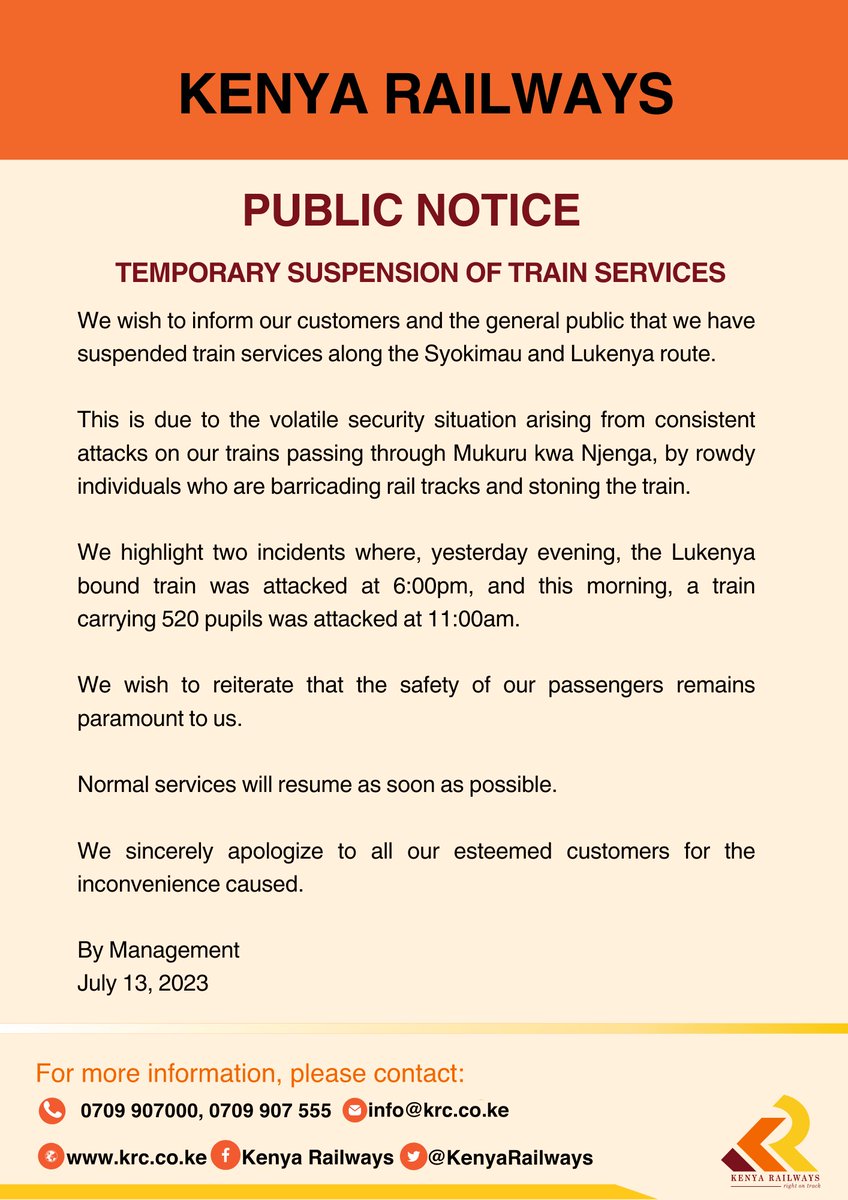 Kenya Railways (@kenyarailways_) on Twitter photo 