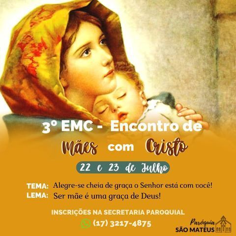 InterativaFM4's tweet photo. 3º Encontro de Mães com Cristo.
Paróquia São Mateus.
São José do Rio Preto/SP https://t.co/oFRiFqtyhp