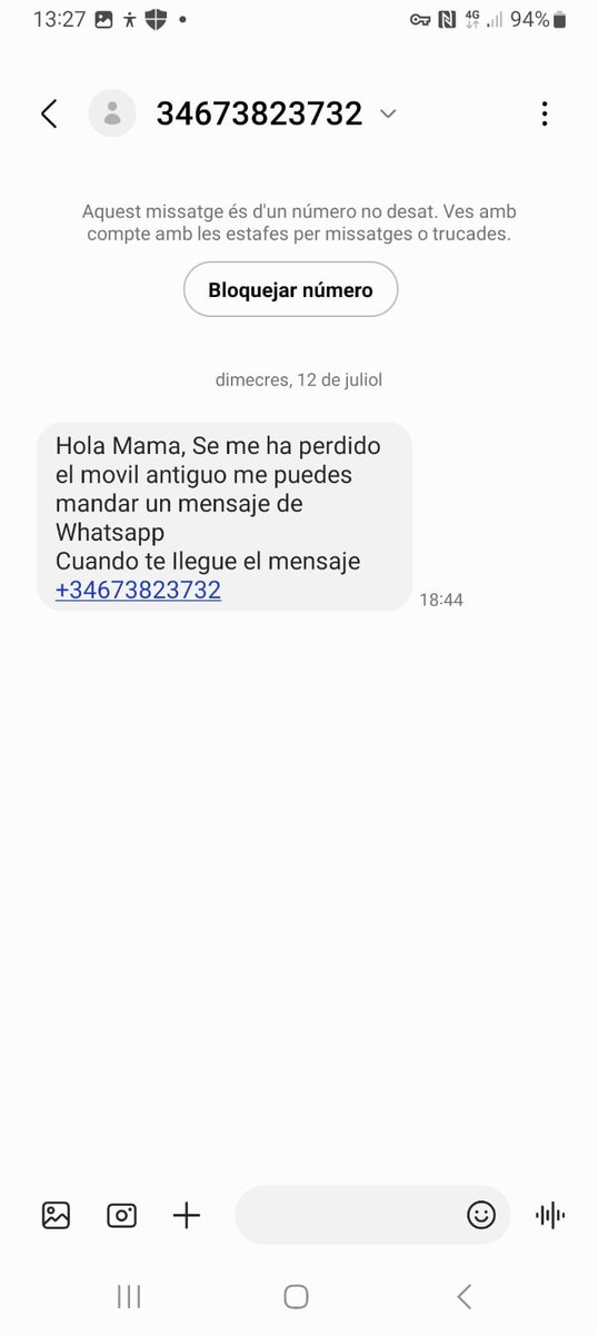 El meu "suposat fill/a" és tremendo en menys d'una hora perd el mòbil m'avisa que està amb el mòbil antic i va i el perd també!!! I a més perd la capacitat d'escriure en català que és com ens comuniquem a casa