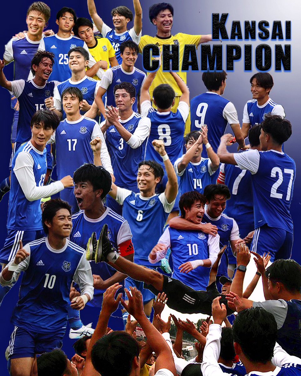 KGUsoccerclub's tweet photo. 【ご報告】
2023年度 第52回 関西学生サッカー選手権大会にて
優勝したことを改めてご報告させていただきます。
7大会ぶり、6度目の優勝になります。

加えて、
2023年度 第47回 総理大臣杯 全日本サッカートーナメントに関西地区第一代表としての出場が決定しております。
↓ https://t.co/vTvY6hCpt2