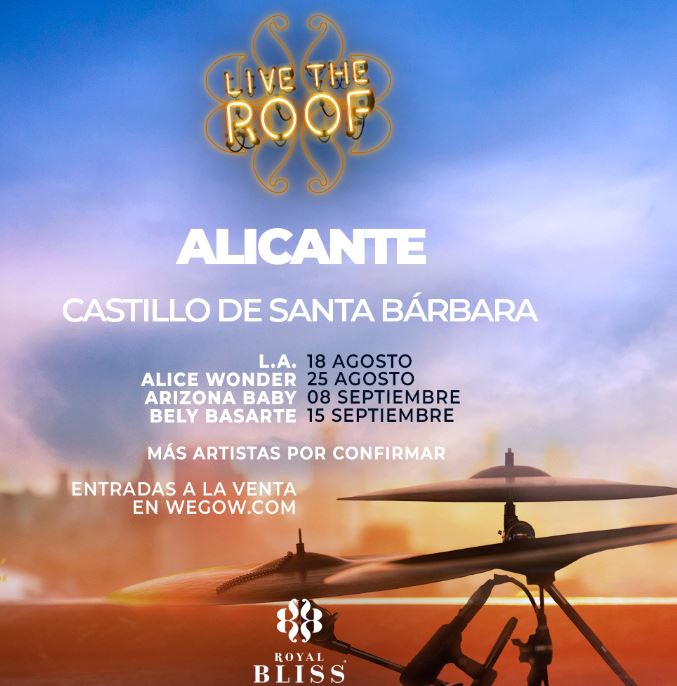Alicante_City's tweet photo. Los conciertos🎶👩🎤 “Live the roof” vuelven al 🏰Castillo de Santa Bárbara este verano con artistas nacionales como #ArizonaBaby, #AliceWonder, L.A. y #BelyBasarte y otros aún por confirmar.
#AlicanteLovesMusic 🤍 🫶💙
https://t.co/VxkSGqu8SC https://t.co/eLl5mlCwlV