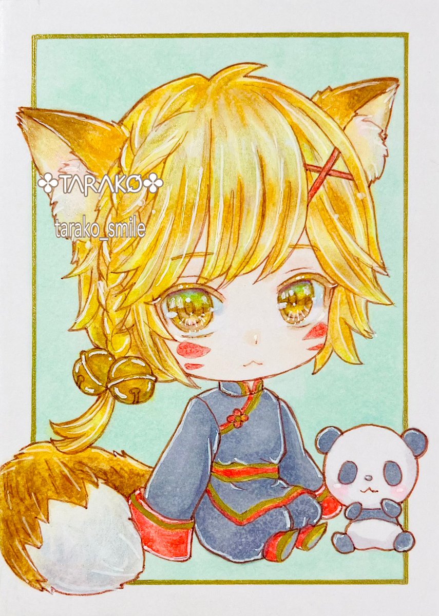 「#デフォルメ絵を流してデフォルメ民を増やそう #ATC #オリジナルイラスト」|タラコ🐾もっふもふの嵐のイラスト