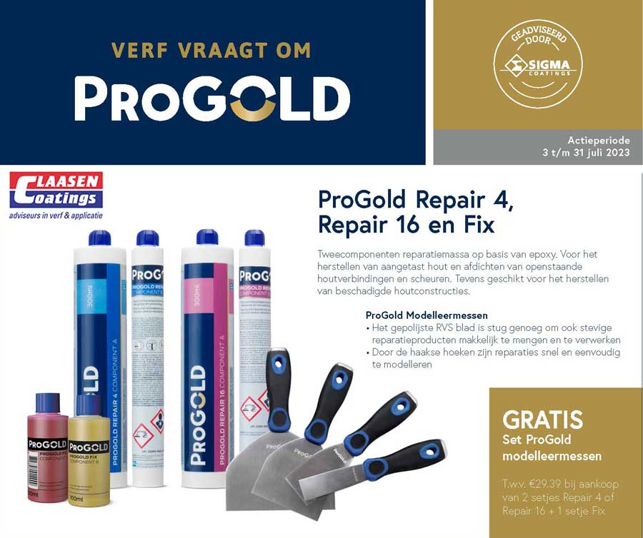 ClaasenCoatings's tweet photo. De ProGold actiekrant van juli staat vol met mooie acties. Bekijk de gehele actiekrant hier 📷https://t.co/UCMLZct7xw
#actie #progold #vakman #schilder https://t.co/OVTt5JqupG