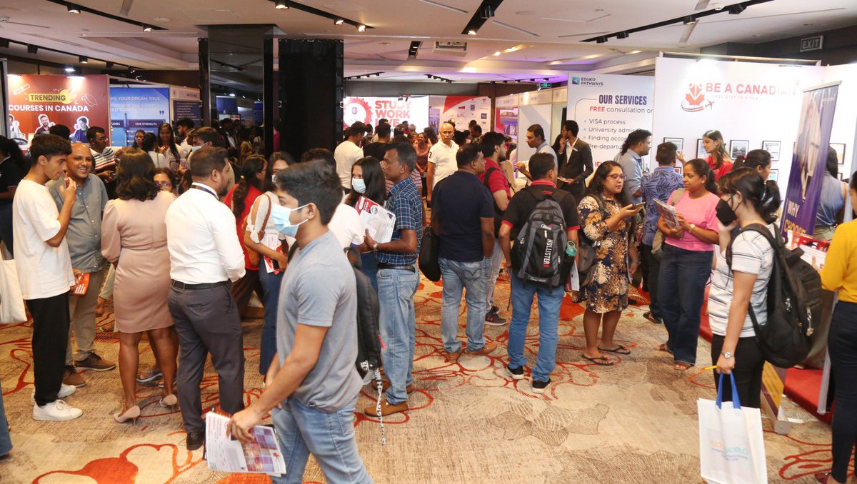 majeedkaiyoom's tweet photo. CLMBO @TCS_SDC partnered with the @CeylonChamber of Commerce for the Canada Education Expo 2023, which showcased a range of Institutions that offer quality &amp; affordable education opportunities in 🇨🇦. Great turnout of students and parents! 

Watch this space for more CAN SL colabs https://t.co/G9TR1kj4Ln