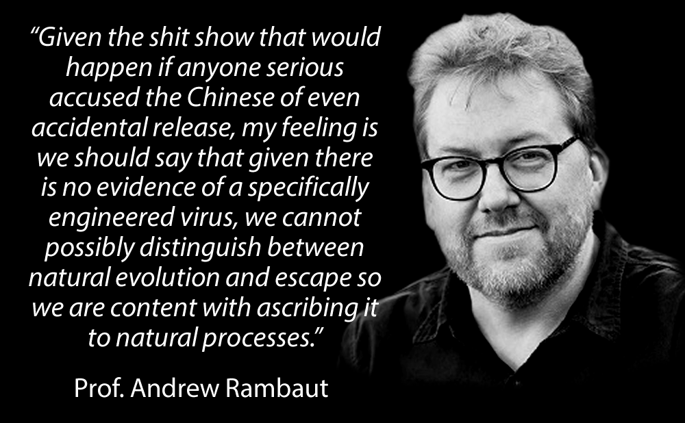 MarioKoopmans's tweet photo. When it comes to shit shows, Andrew Rambaut prefers to keep his distance. He knows there's nothing to gain but a stinky mess. #NoShitShowsForAndrew https://t.co/wACuPViqy3